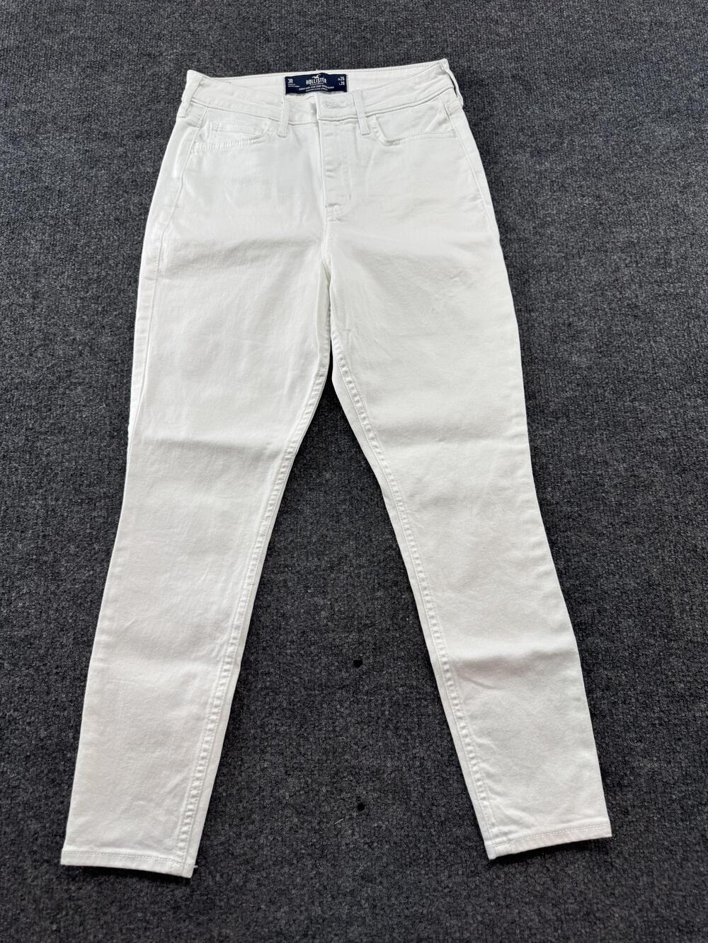 Hollister Jeans Juniors 3R White Curvy High Rise Crop Super Skinny Denim Pants